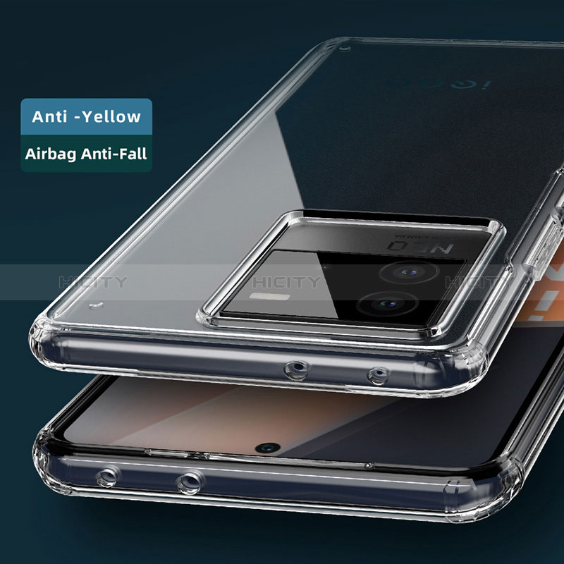 Silikon Schutzhülle Rahmen Tasche Hülle Durchsichtig Transparent W01L für Vivo iQOO Neo6 SE 5G