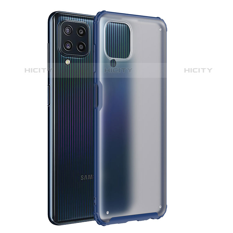 Silikon Schutzhülle Rahmen Tasche Hülle Durchsichtig Transparent WL1 für Samsung Galaxy M32 4G Blau