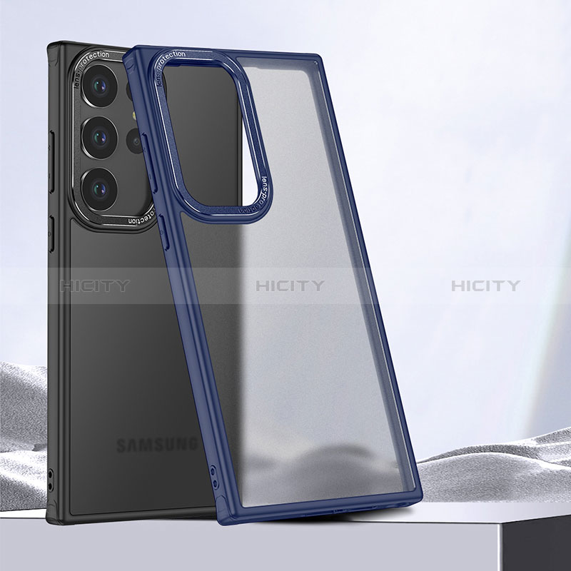 Silikon Schutzhülle Rahmen Tasche Hülle Durchsichtig Transparent WL1 für Samsung Galaxy S22 Ultra 5G