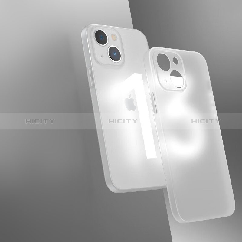 Silikon Schutzhülle Rahmen Tasche Hülle Durchsichtig Transparent WT1 für Apple iPhone 13 Weiß