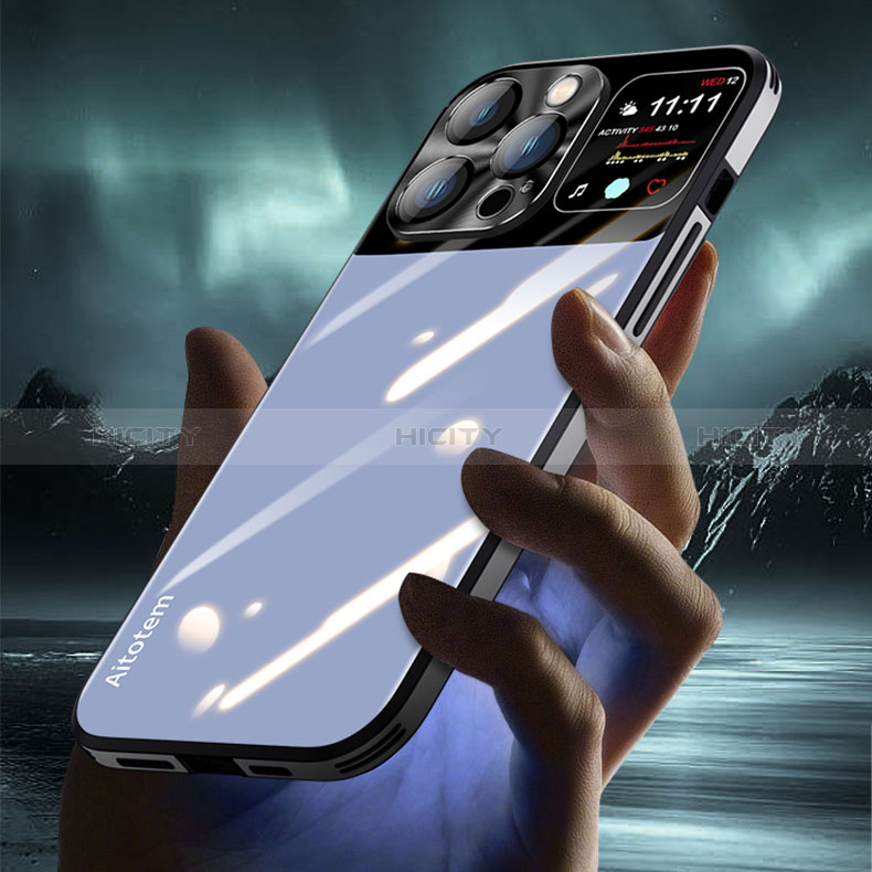 Silikon Schutzhülle Rahmen Tasche Hülle Spiegel AT1 für Apple iPhone 14 Pro