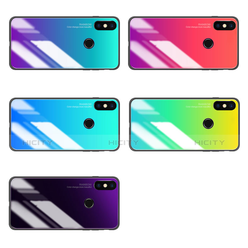 Silikon Schutzhülle Rahmen Tasche Hülle Spiegel Farbverlauf für Xiaomi Mi 6X