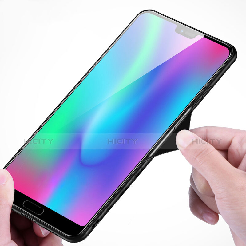 Silikon Schutzhülle Rahmen Tasche Hülle Spiegel Farbverlauf Regenbogen für Huawei Honor 10 groß