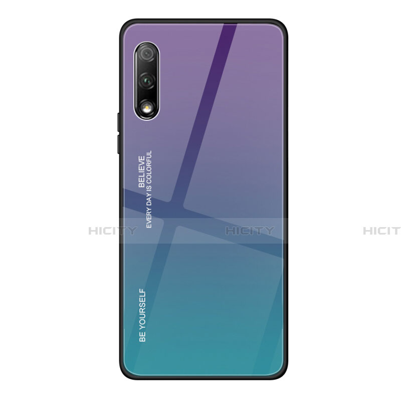 Silikon Schutzhülle Rahmen Tasche Hülle Spiegel Farbverlauf Regenbogen für Huawei Honor 9X