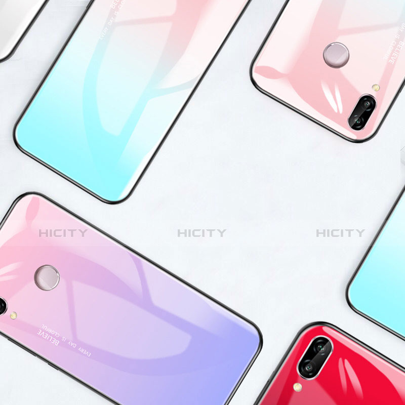 Silikon Schutzhülle Rahmen Tasche Hülle Spiegel Farbverlauf Regenbogen für Huawei Honor Play