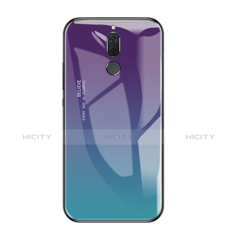 Silikon Schutzhülle Rahmen Tasche Hülle Spiegel Farbverlauf Regenbogen für Huawei Mate 10 Lite Plusfarbig