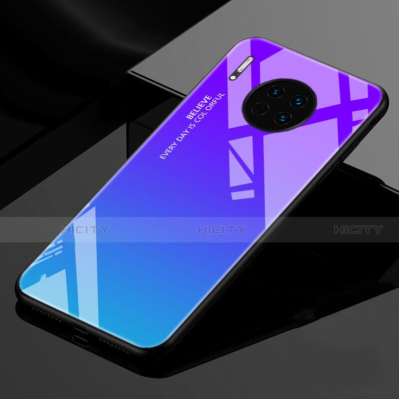 Silikon Schutzhülle Rahmen Tasche Hülle Spiegel Farbverlauf Regenbogen für Huawei Mate 30 Pro 5G