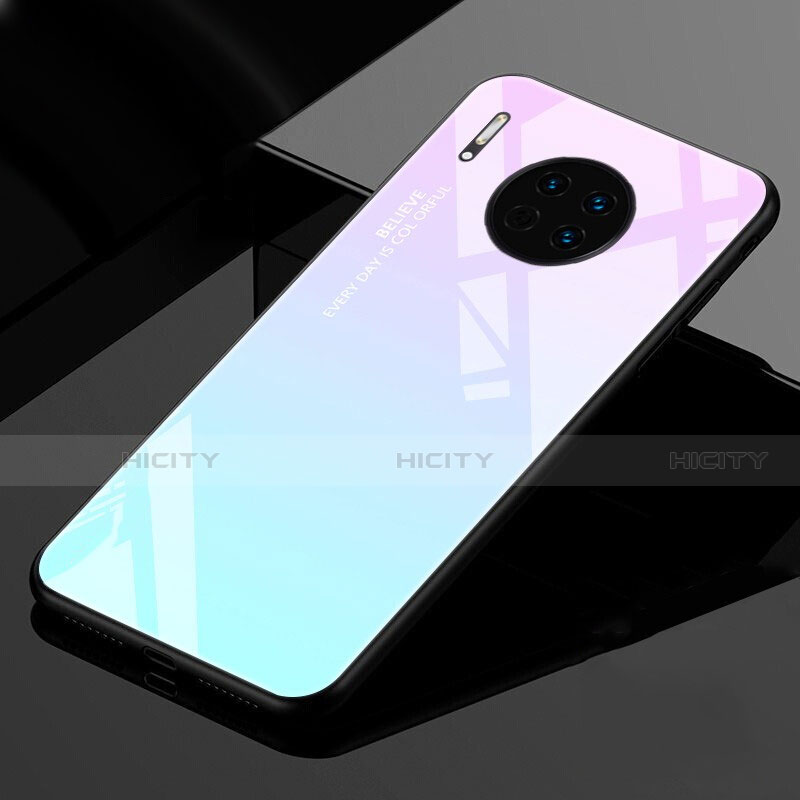 Silikon Schutzhülle Rahmen Tasche Hülle Spiegel Farbverlauf Regenbogen für Huawei Mate 30 Pro 5G