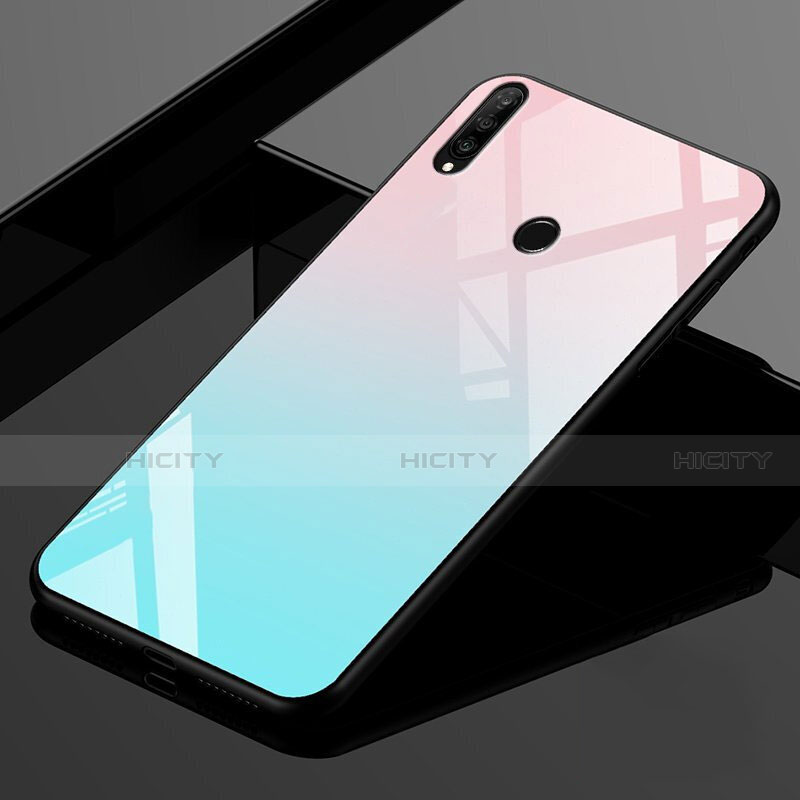 Silikon Schutzhülle Rahmen Tasche Hülle Spiegel Farbverlauf Regenbogen für Huawei Nova 4e groß