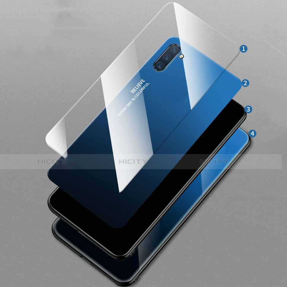Silikon Schutzhülle Rahmen Tasche Hülle Spiegel Farbverlauf Regenbogen für Samsung Galaxy Note 10 5G groß
