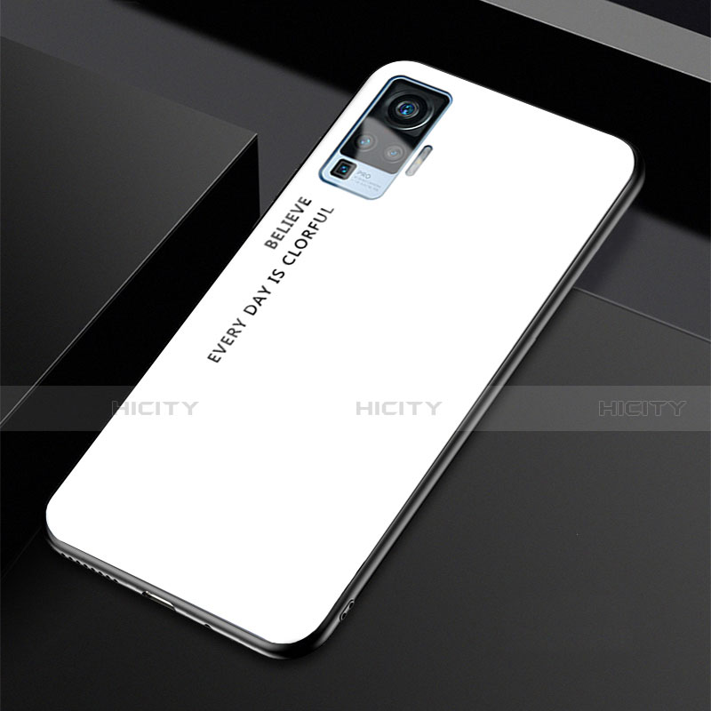 Silikon Schutzhülle Rahmen Tasche Hülle Spiegel Farbverlauf Regenbogen für Vivo X51 5G groß