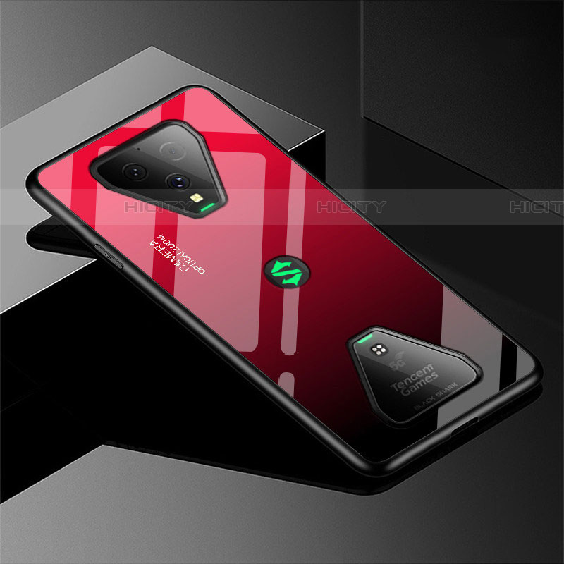 Silikon Schutzhülle Rahmen Tasche Hülle Spiegel Farbverlauf Regenbogen für Xiaomi Black Shark 3 Pro groß