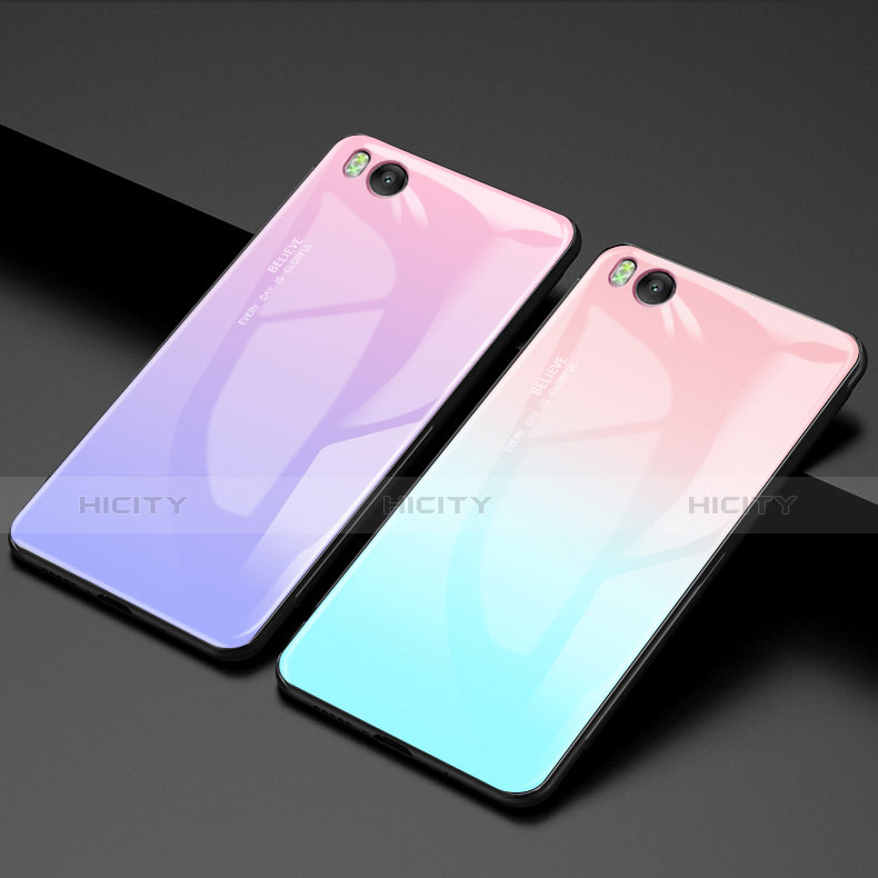 Silikon Schutzhülle Rahmen Tasche Hülle Spiegel Farbverlauf Regenbogen für Xiaomi Mi 5S 4G