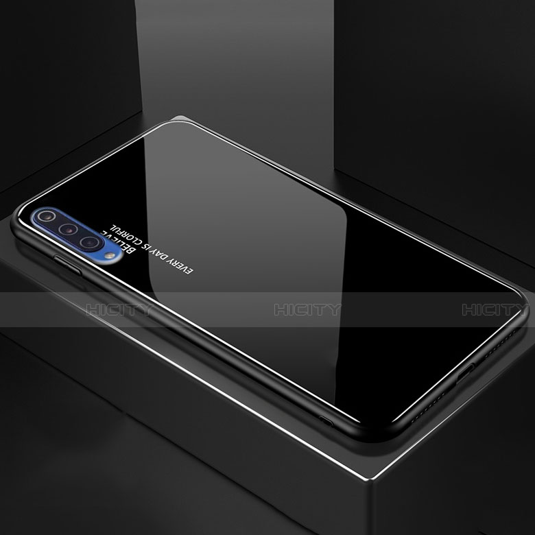 Silikon Schutzhülle Rahmen Tasche Hülle Spiegel Farbverlauf Regenbogen für Xiaomi Mi 9 Pro Schwarz