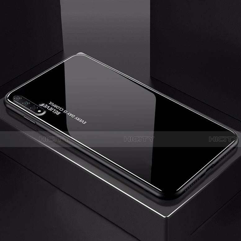 Silikon Schutzhülle Rahmen Tasche Hülle Spiegel Farbverlauf Regenbogen H01 für Huawei Honor 20