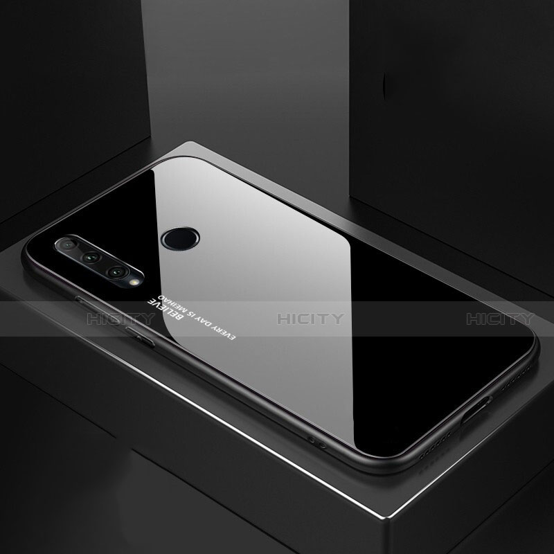 Silikon Schutzhülle Rahmen Tasche Hülle Spiegel Farbverlauf Regenbogen H01 für Huawei Honor 20 Lite groß