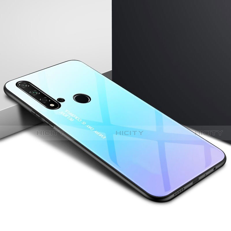 Silikon Schutzhülle Rahmen Tasche Hülle Spiegel Farbverlauf Regenbogen H01 für Huawei Nova 5i