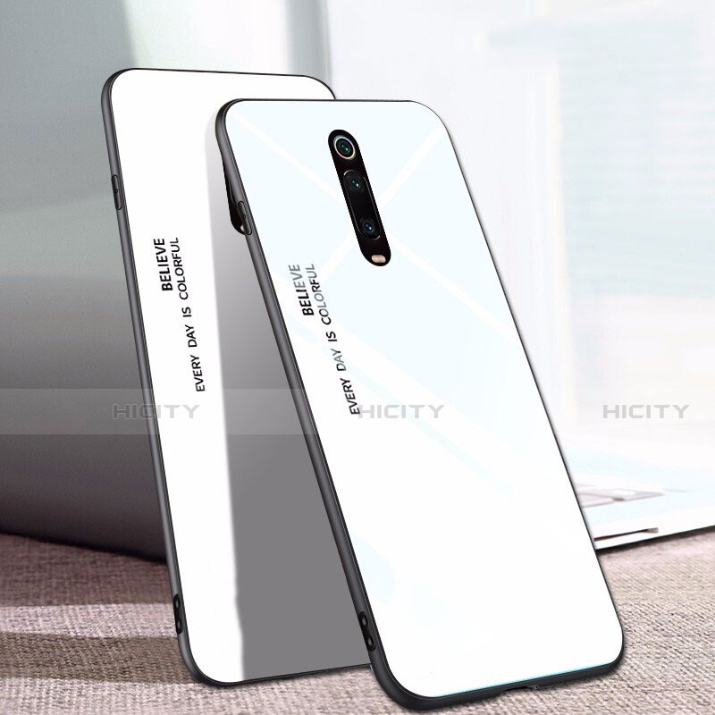 Silikon Schutzhülle Rahmen Tasche Hülle Spiegel Farbverlauf Regenbogen H01 für Xiaomi Mi 9T groß