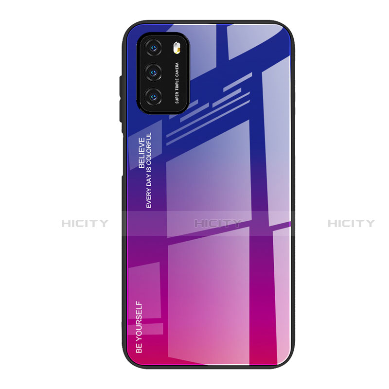 Silikon Schutzhülle Rahmen Tasche Hülle Spiegel Farbverlauf Regenbogen H01 für Xiaomi Poco M3 groß