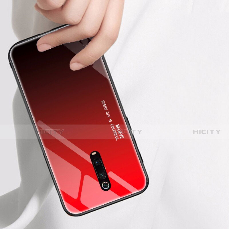 Silikon Schutzhülle Rahmen Tasche Hülle Spiegel Farbverlauf Regenbogen H01 für Xiaomi Redmi K20 groß