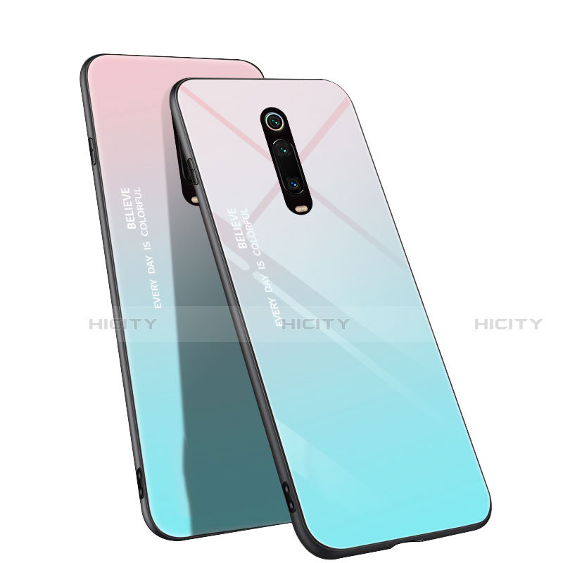 Silikon Schutzhülle Rahmen Tasche Hülle Spiegel Farbverlauf Regenbogen H01 für Xiaomi Redmi K20 groß