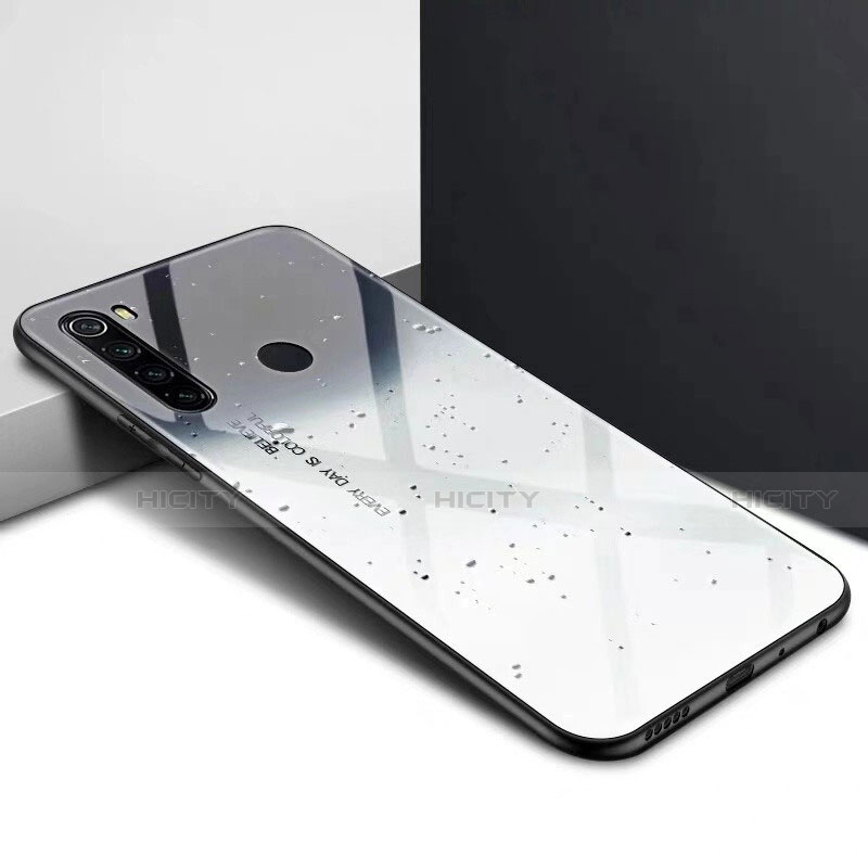 Silikon Schutzhülle Rahmen Tasche Hülle Spiegel Farbverlauf Regenbogen H01 für Xiaomi Redmi Note 8T groß