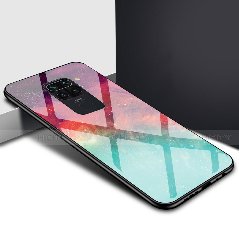 Silikon Schutzhülle Rahmen Tasche Hülle Spiegel Farbverlauf Regenbogen H01 für Xiaomi Redmi Note 9 Plusfarbig
