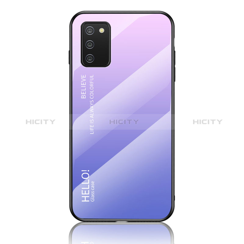 Silikon Schutzhülle Rahmen Tasche Hülle Spiegel Farbverlauf Regenbogen LS1 für Samsung Galaxy A02s