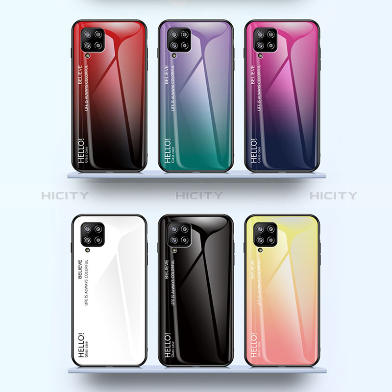 Silikon Schutzhülle Rahmen Tasche Hülle Spiegel Farbverlauf Regenbogen LS1 für Samsung Galaxy A42 5G groß