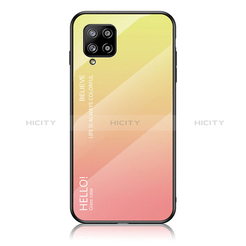 Silikon Schutzhülle Rahmen Tasche Hülle Spiegel Farbverlauf Regenbogen LS1 für Samsung Galaxy A42 5G groß