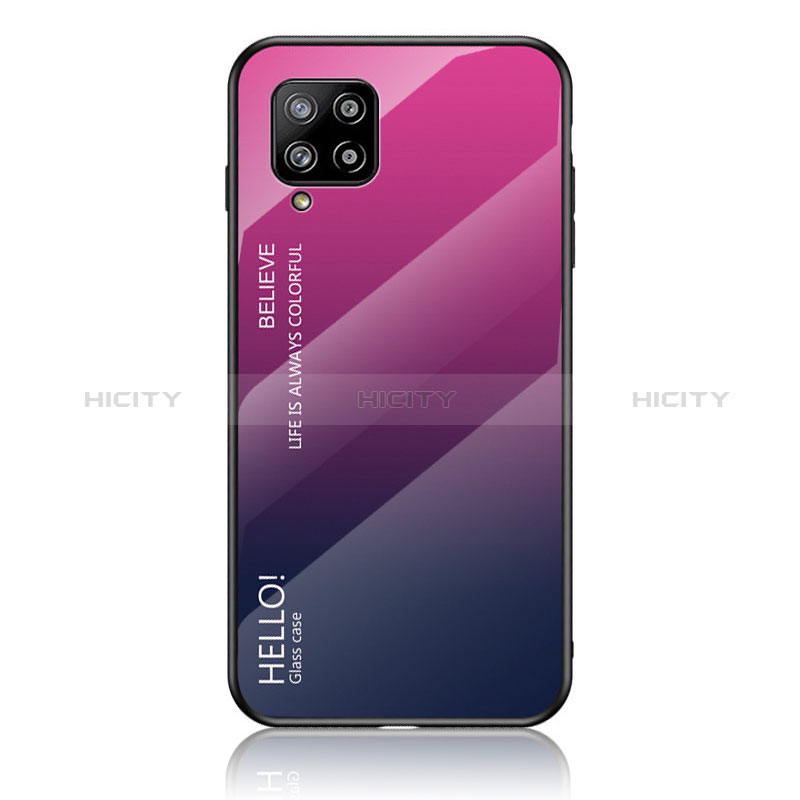 Silikon Schutzhülle Rahmen Tasche Hülle Spiegel Farbverlauf Regenbogen LS1 für Samsung Galaxy A42 5G Pink Plus