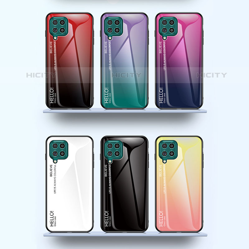 Silikon Schutzhülle Rahmen Tasche Hülle Spiegel Farbverlauf Regenbogen LS1 für Samsung Galaxy M62 4G