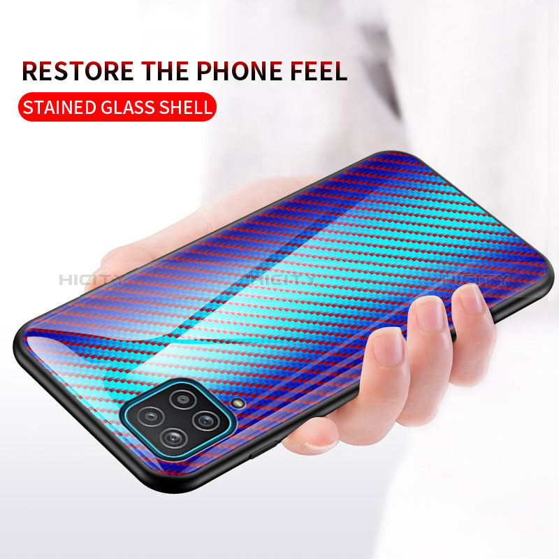 Silikon Schutzhülle Rahmen Tasche Hülle Spiegel Farbverlauf Regenbogen LS2 für Samsung Galaxy A12 5G