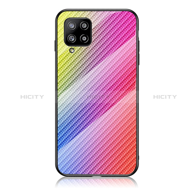 Silikon Schutzhülle Rahmen Tasche Hülle Spiegel Farbverlauf Regenbogen LS2 für Samsung Galaxy A42 5G groß