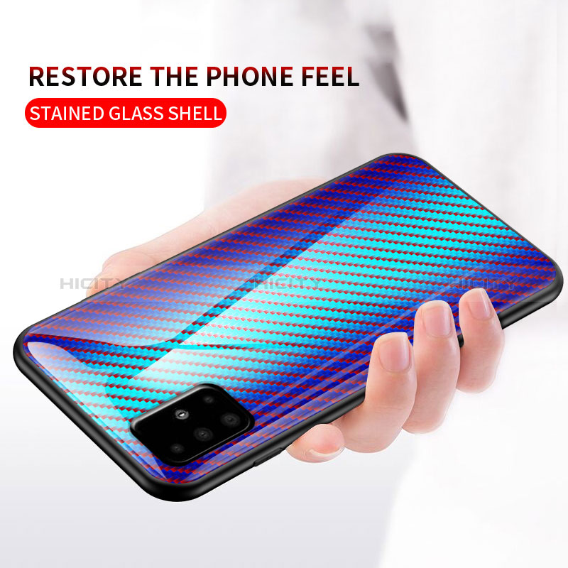 Silikon Schutzhülle Rahmen Tasche Hülle Spiegel Farbverlauf Regenbogen LS2 für Samsung Galaxy A71 4G A715