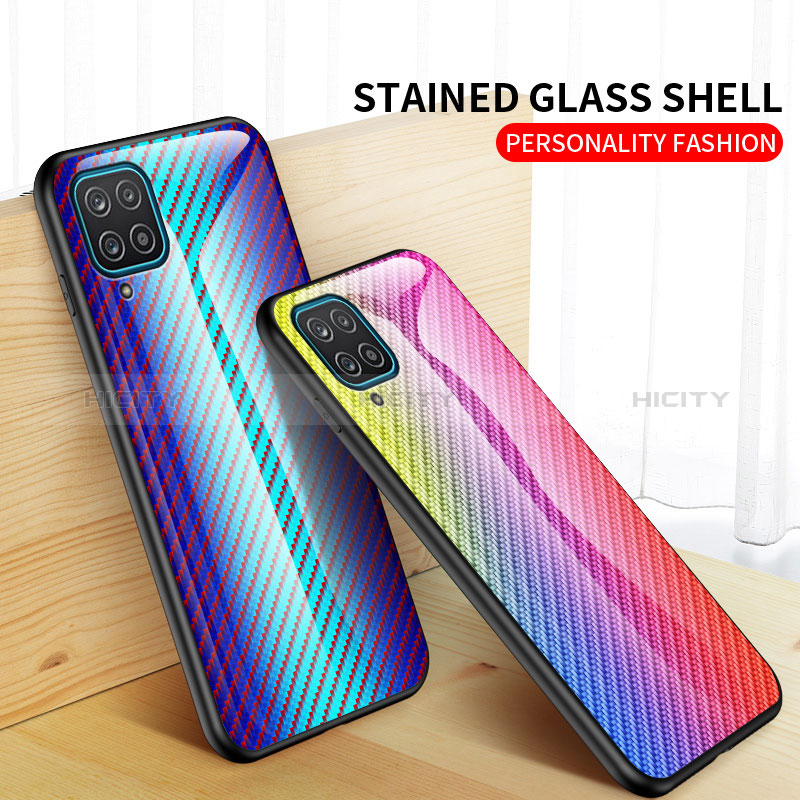 Silikon Schutzhülle Rahmen Tasche Hülle Spiegel Farbverlauf Regenbogen LS2 für Samsung Galaxy F12