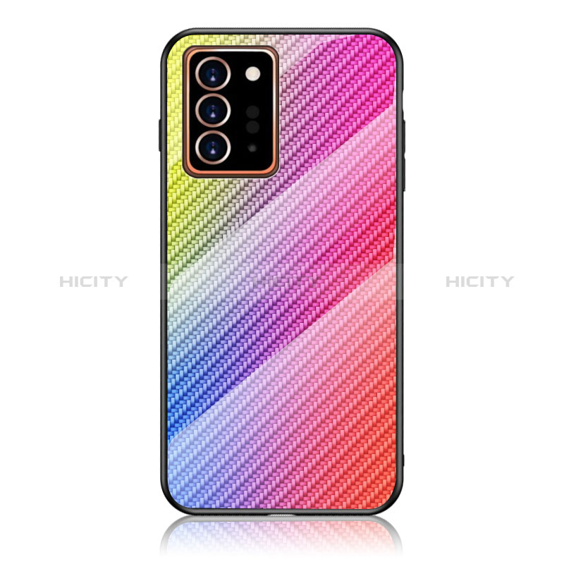 Silikon Schutzhülle Rahmen Tasche Hülle Spiegel Farbverlauf Regenbogen LS2 für Samsung Galaxy Note 20 Ultra 5G