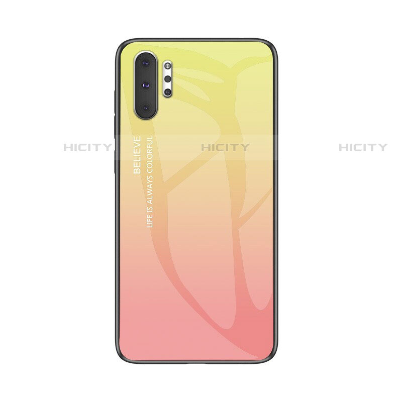 Silikon Schutzhülle Rahmen Tasche Hülle Spiegel Farbverlauf Regenbogen M01 für Samsung Galaxy Note 10 Plus 5G