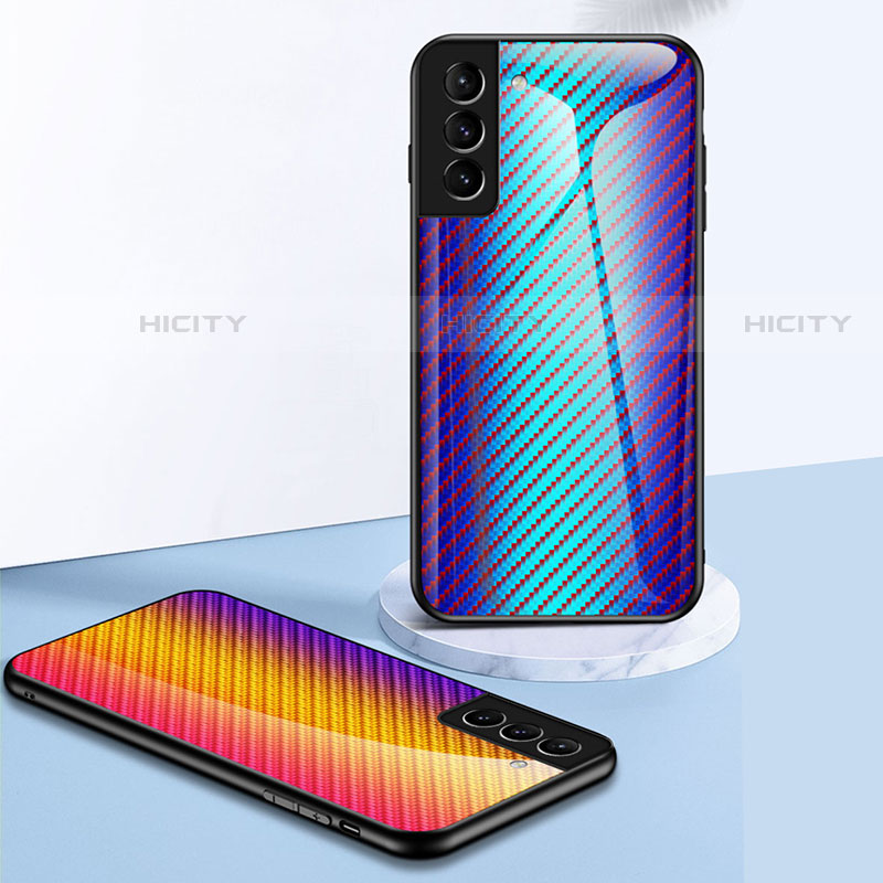 Silikon Schutzhülle Rahmen Tasche Hülle Spiegel Farbverlauf Regenbogen M01 für Samsung Galaxy S22 5G