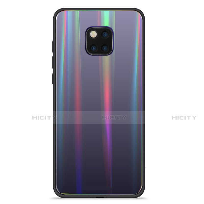 Silikon Schutzhülle Rahmen Tasche Hülle Spiegel Farbverlauf Regenbogen M02 für Huawei Mate 20 Pro groß