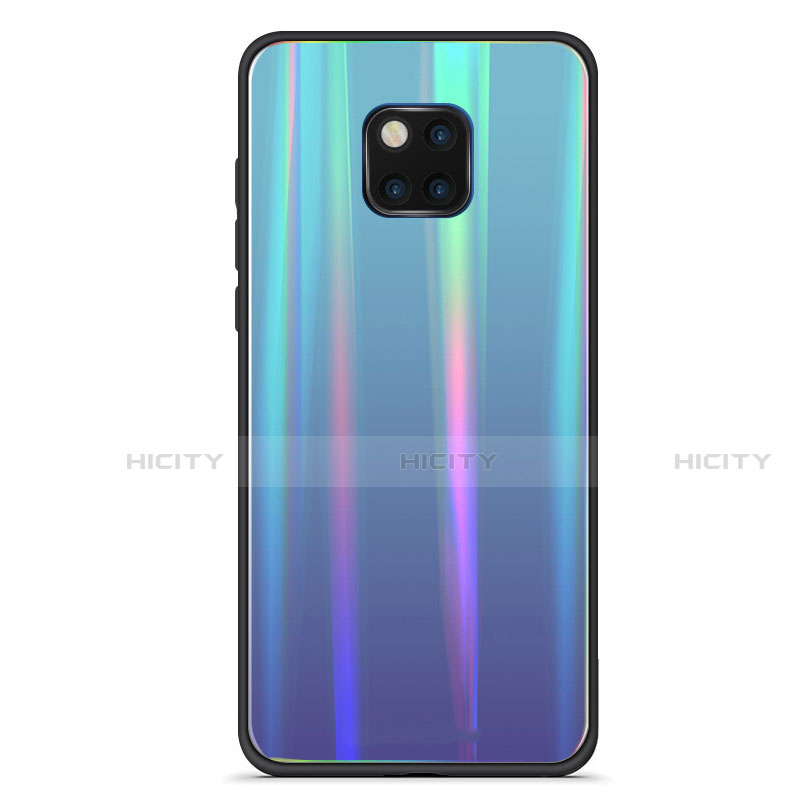 Silikon Schutzhülle Rahmen Tasche Hülle Spiegel Farbverlauf Regenbogen M02 für Huawei Mate 20 Pro groß