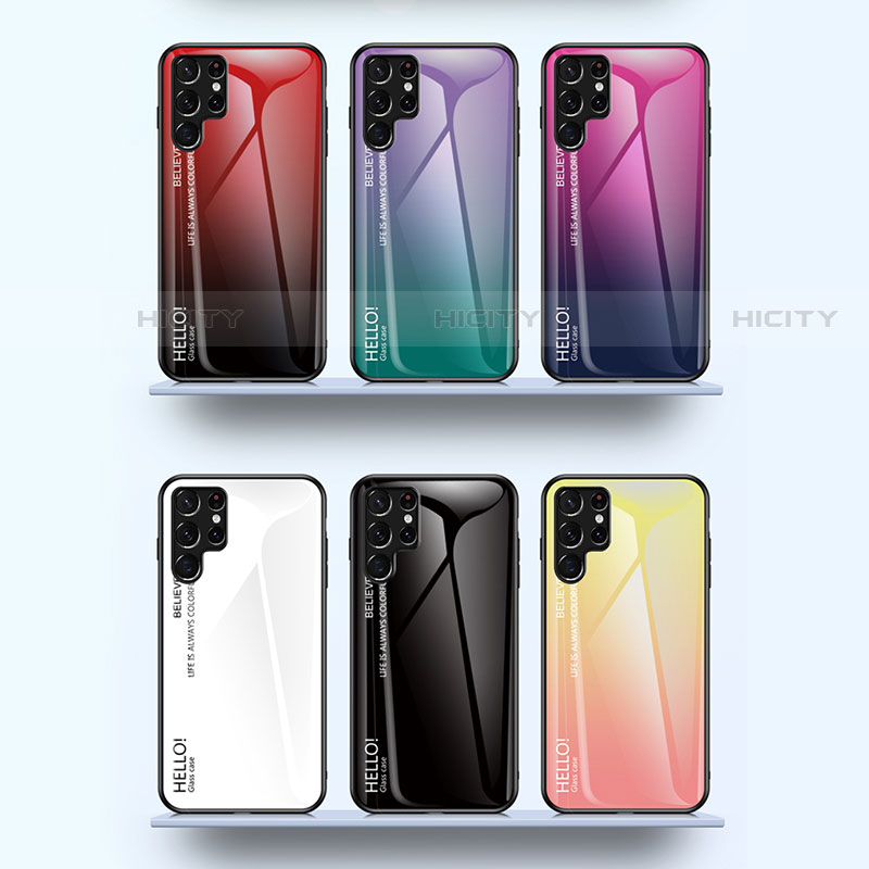 Silikon Schutzhülle Rahmen Tasche Hülle Spiegel Farbverlauf Regenbogen M02 für Samsung Galaxy S21 Ultra 5G