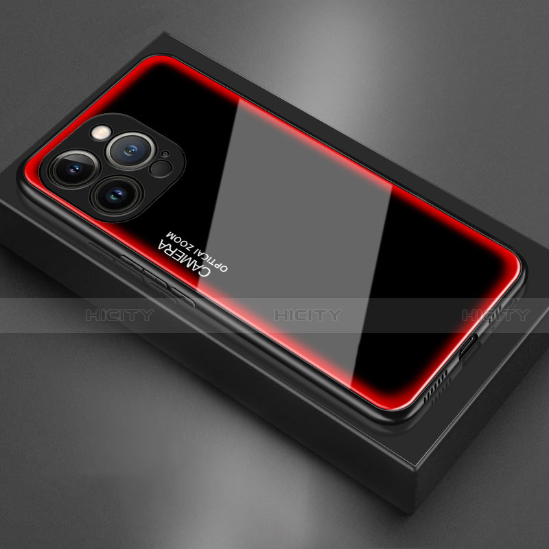 Silikon Schutzhülle Rahmen Tasche Hülle Spiegel für Apple iPhone 15 Pro groß