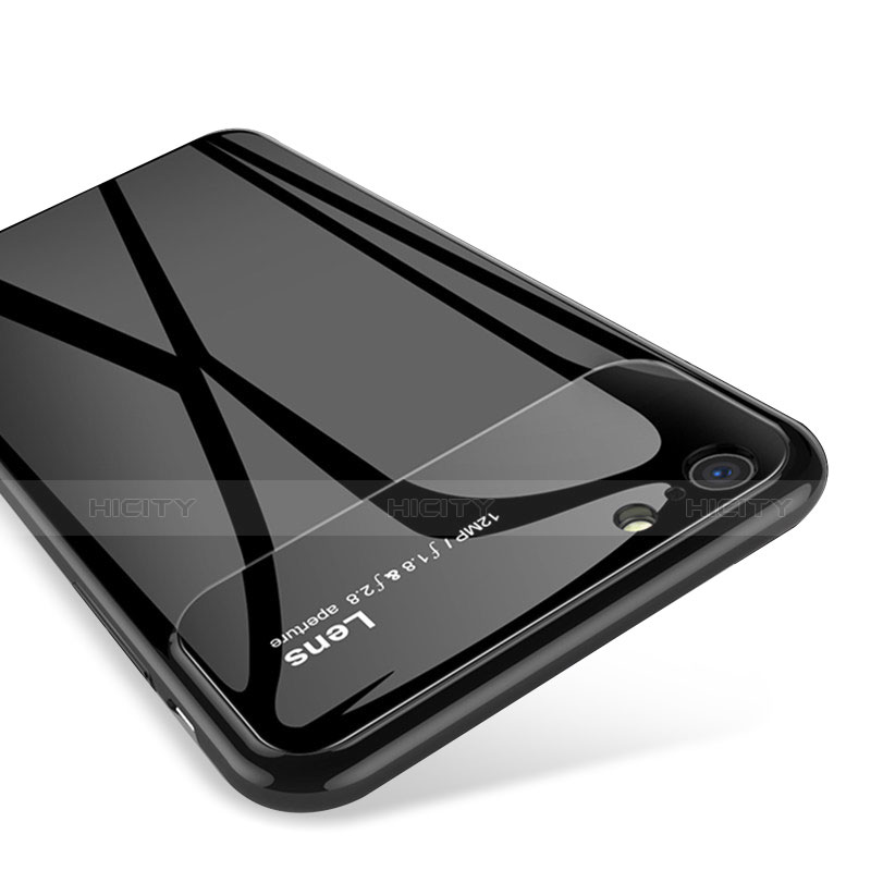 Silikon Schutzhülle Rahmen Tasche Hülle Spiegel für Apple iPhone 6 Schwarz Plus