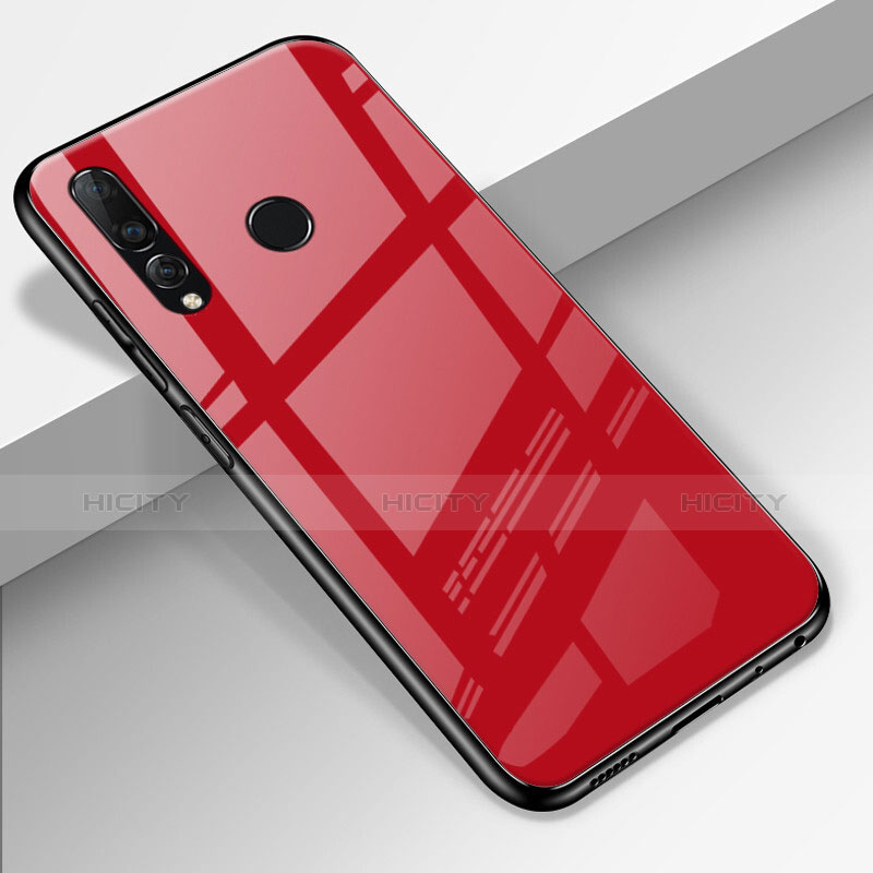 Silikon Schutzhülle Rahmen Tasche Hülle Spiegel für Huawei Enjoy 9s Rot Plus