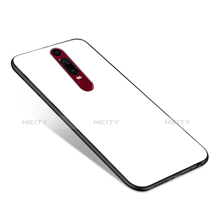 Silikon Schutzhülle Rahmen Tasche Hülle Spiegel für Huawei Mate RS Weiß Plus