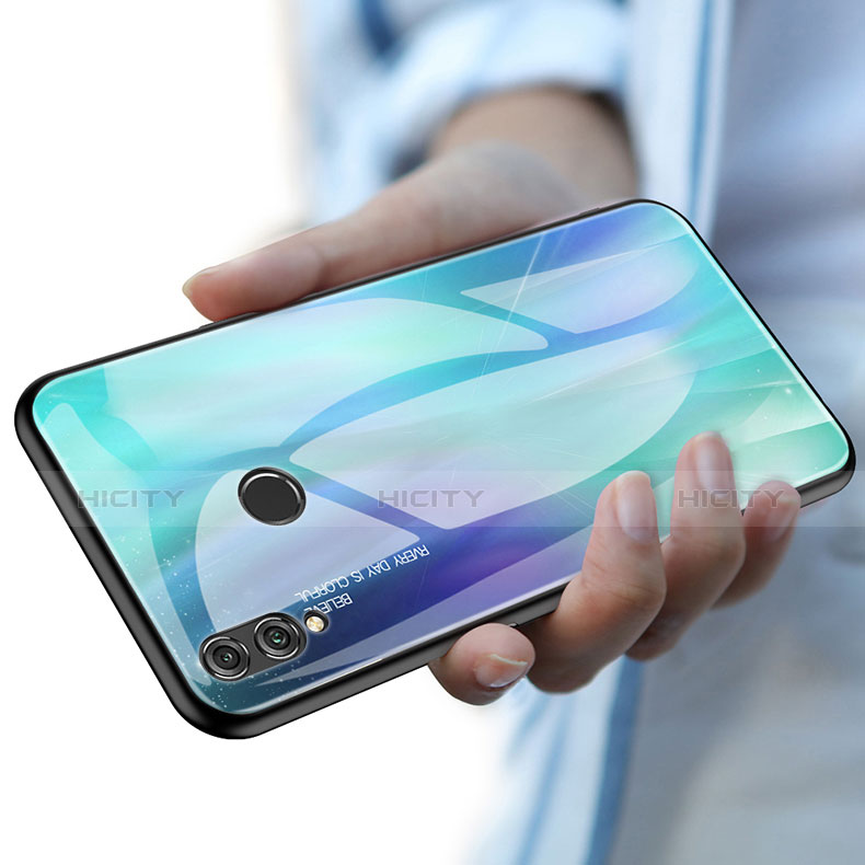 Silikon Schutzhülle Rahmen Tasche Hülle Spiegel für Huawei P Smart (2019) groß