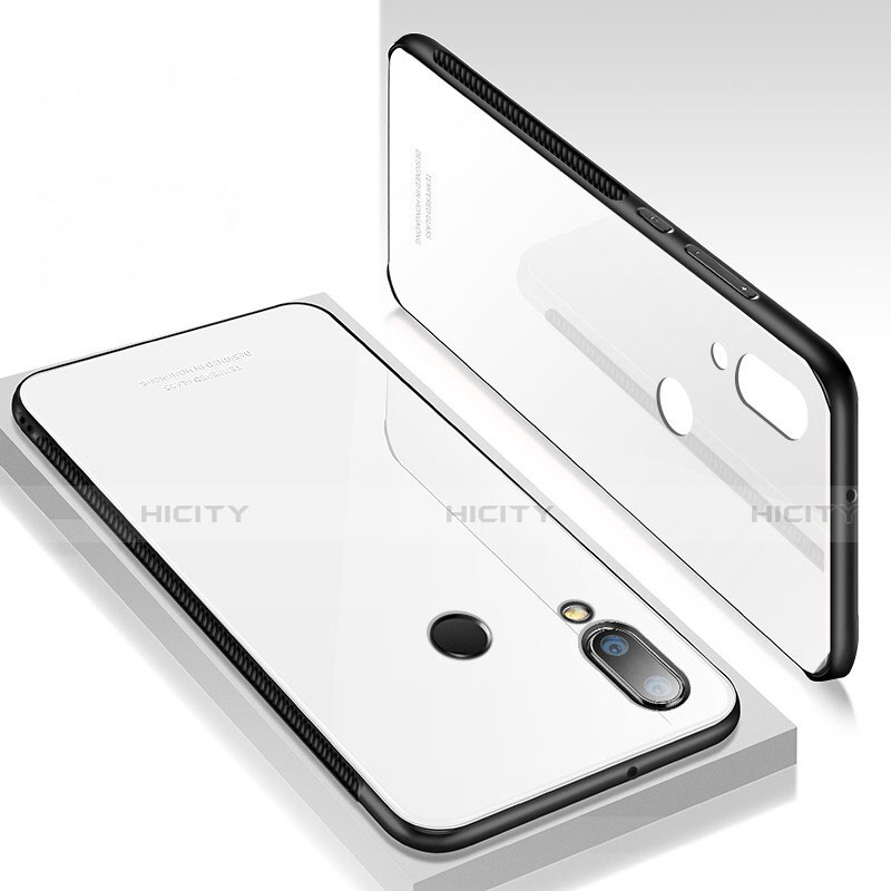 Silikon Schutzhülle Rahmen Tasche Hülle Spiegel für Huawei P Smart+ Plus groß
