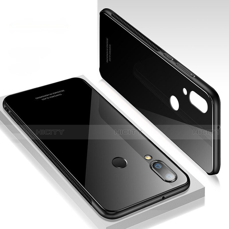 Silikon Schutzhülle Rahmen Tasche Hülle Spiegel für Huawei P Smart+ Plus groß