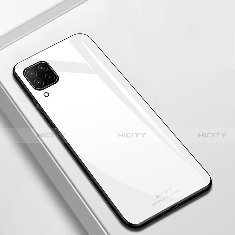 Silikon Schutzhülle Rahmen Tasche Hülle Spiegel für Huawei P40 Lite Weiß Plus
